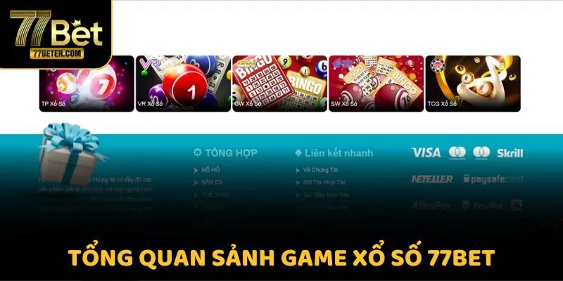 Tổng quan sảnh game Xổ Số 77BET